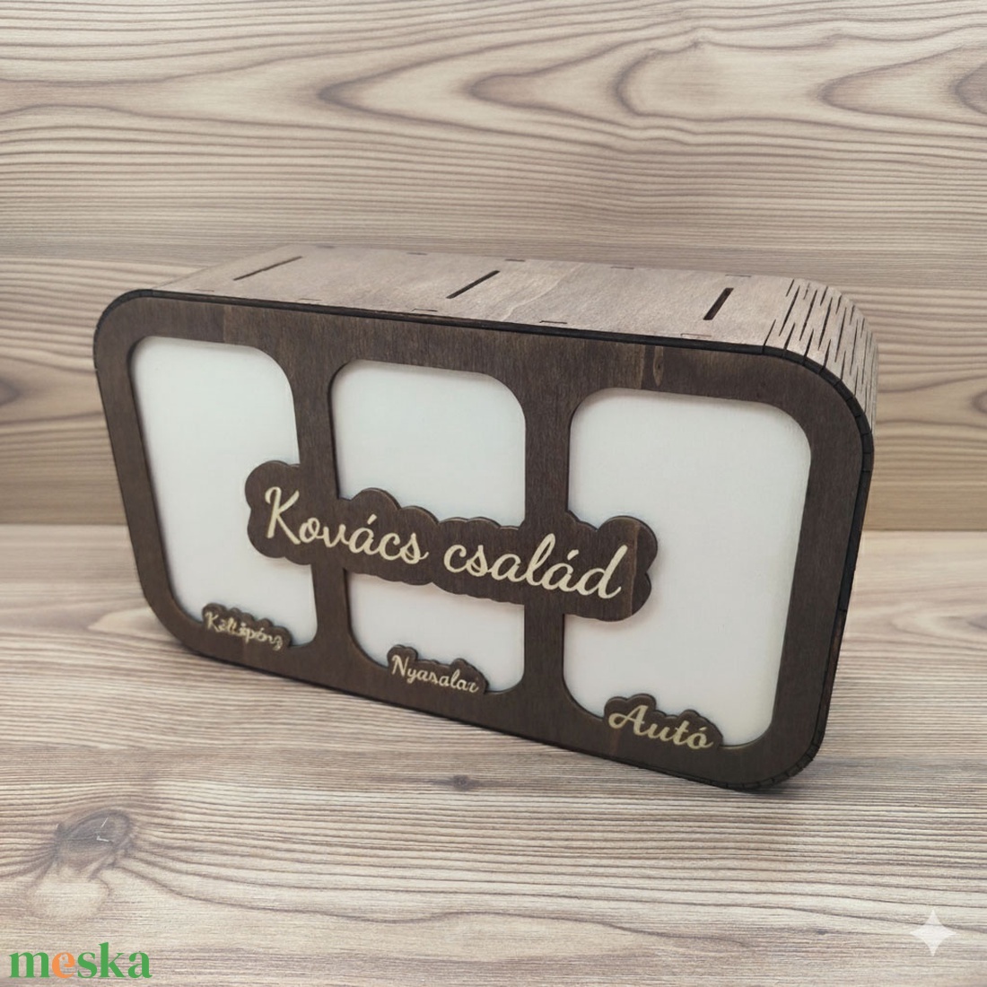 Egyedi persely több rekesszel - otthon & életmód - dekoráció - asztal és polc dekoráció - persely - Meska.hu