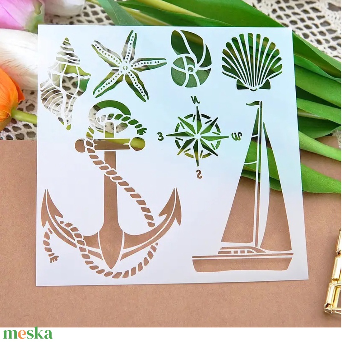 Sablon nyár 15 x 15 cm - kellékek & szerszámok - szerszámok, eszközök - sablonok - Meska.hu Sablon nyár 15 x 15 cm - kellékek & szerszámok - szerszámok, eszközök - sablonok - Meska.hu