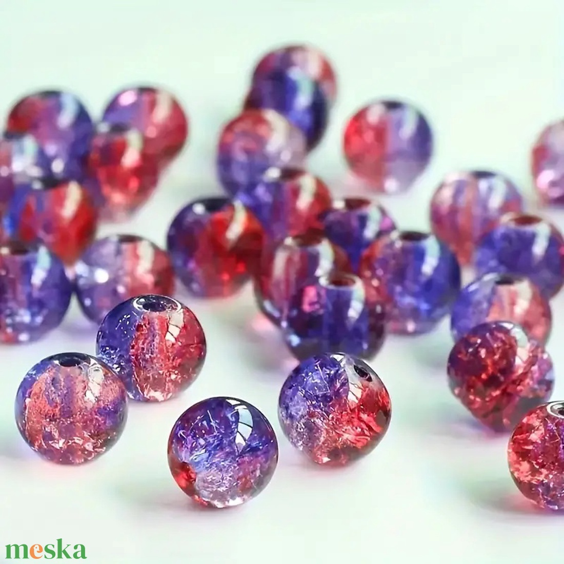 Roppantott gyöngy 8 mm lila-gránátvörös - kellékek & szerszámok - gyöngyfűzés kellékek - műanyag gyöngy - Meska.hu Roppantott gyöngy 8 mm lila-gránátvörös - kellékek & szerszámok - gyöngyfűzés kellékek - műanyag gyöngy - Meska.hu
