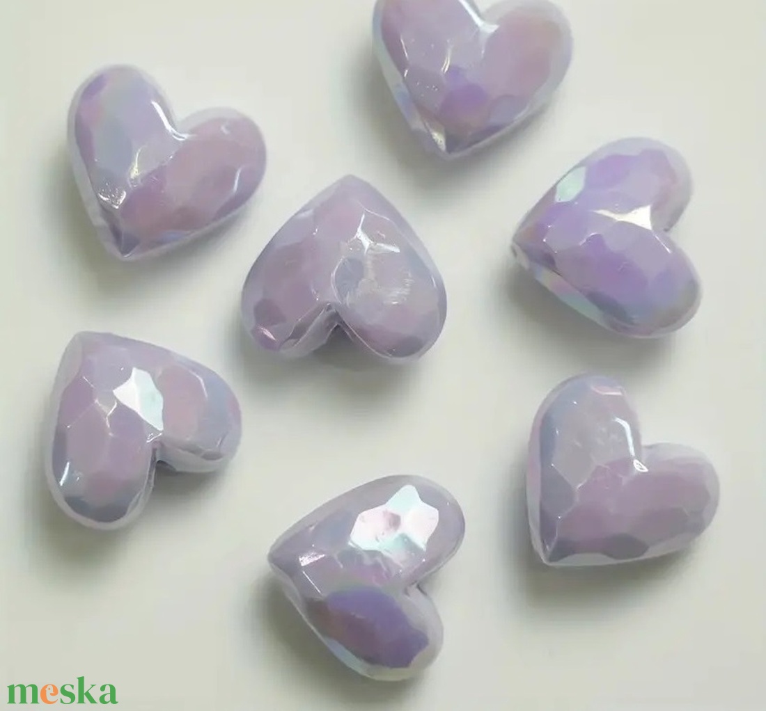 Csiszolt szív alakú gyöngy 17 x 19 mm - lila - kellékek & szerszámok - gyöngyfűzés kellékek - műanyag gyöngy - Meska.hu Csiszolt szív alakú gyöngy 17 x 19 mm - lila - kellékek & szerszámok - gyöngyfűzés kellékek - műanyag gyöngy - Meska.hu