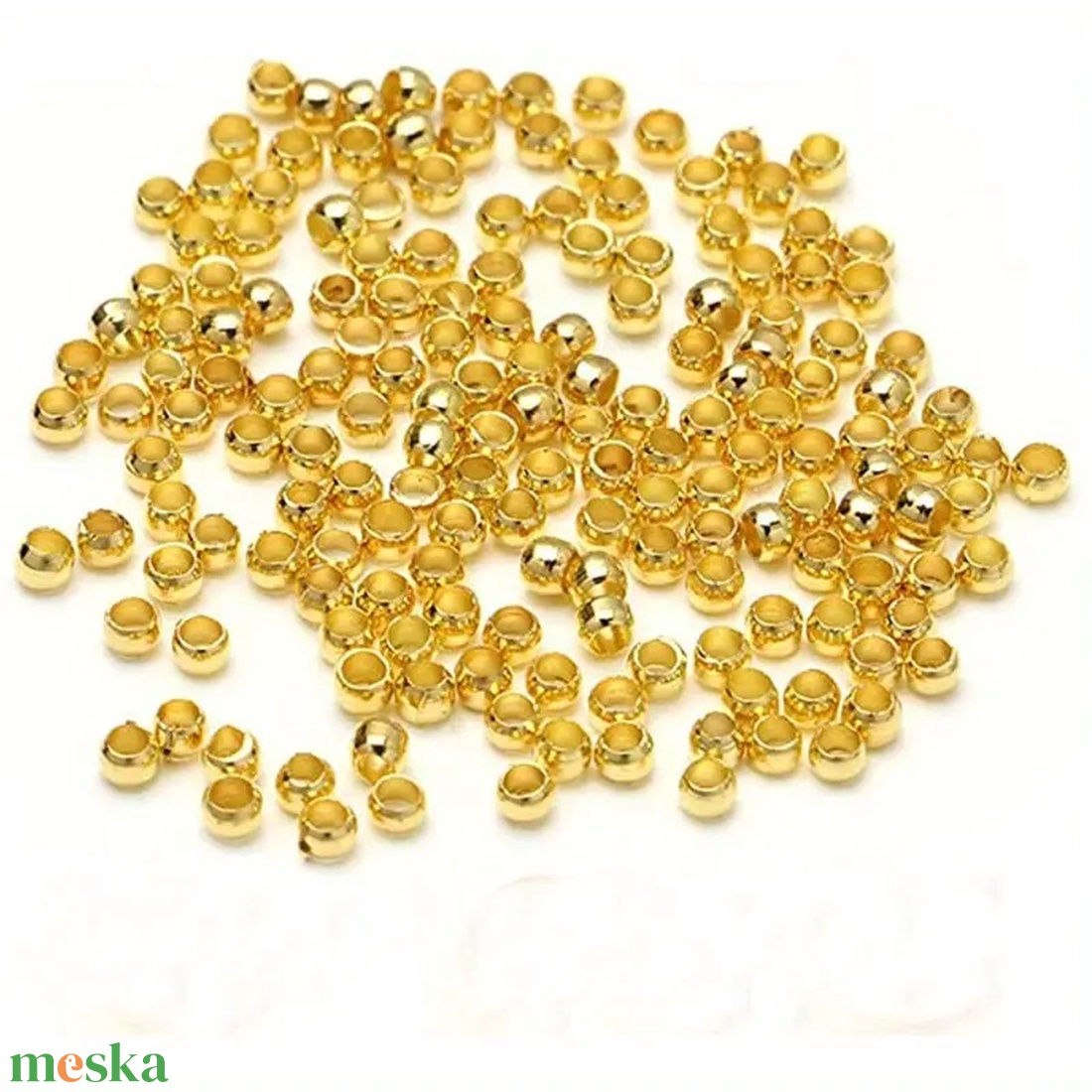 Arany köztes gyöngy 2 mm - kellékek & szerszámok - gyöngyfűzés kellékek - figurális gyöngyök - Meska.hu Arany köztes gyöngy 2 mm - kellékek & szerszámok - gyöngyfűzés kellékek - figurális gyöngyök - Meska.hu
