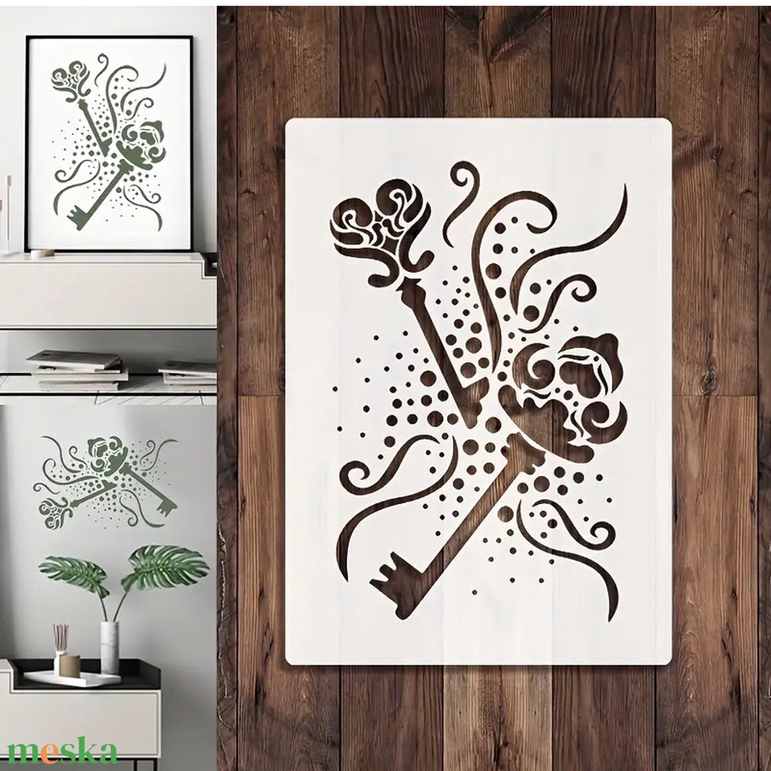 Sablon kulcs 3 21 x 29,7 cm - kellékek & szerszámok - szerszámok, eszközök - sablonok - Meska.hu