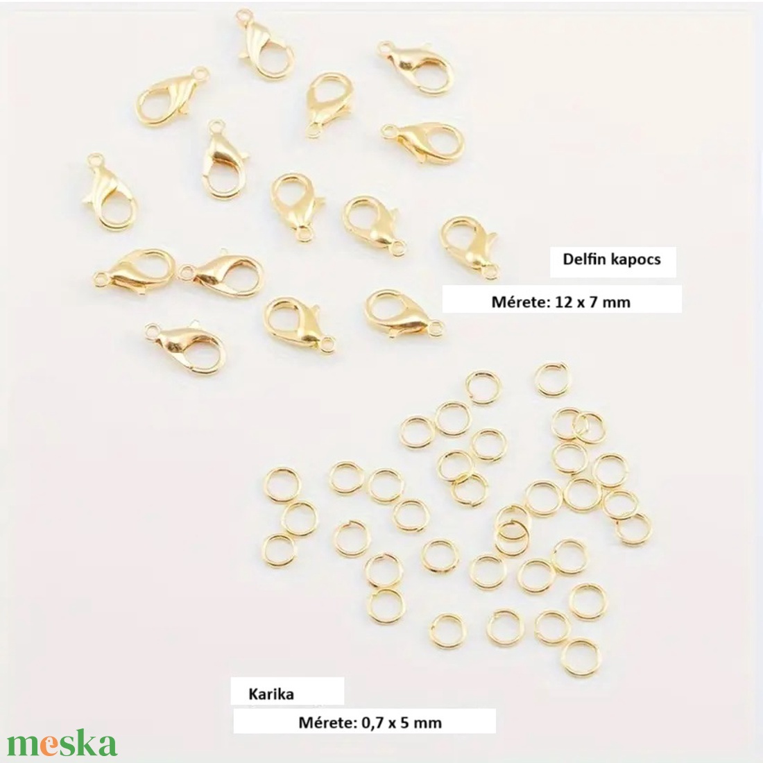 Delfin kapocs 12 x 7 mm + karika 0,7 x 5 mm - arany - kellékek & szerszámok - ékszerkellék - delfinkapocs - Meska.hu Delfin kapocs 12 x 7 mm + karika 0,7 x 5 mm - arany - kellékek & szerszámok - ékszerkellék - delfinkapocs - Meska.hu