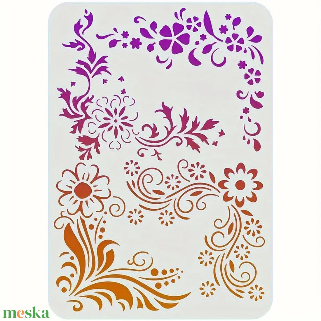 Sablon virág sarok 21 x 29 cm - kellékek & szerszámok - szerszámok, eszközök - sablonok - Meska.hu Sablon virág sarok 21 x 29 cm - kellékek & szerszámok - szerszámok, eszközök - sablonok - Meska.hu