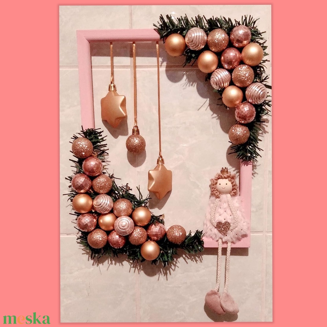 Karácsonyi királylányos falidísz - otthon & életmód - babaszoba, gyerekszoba - babaszoba dekoráció - Meska.hu