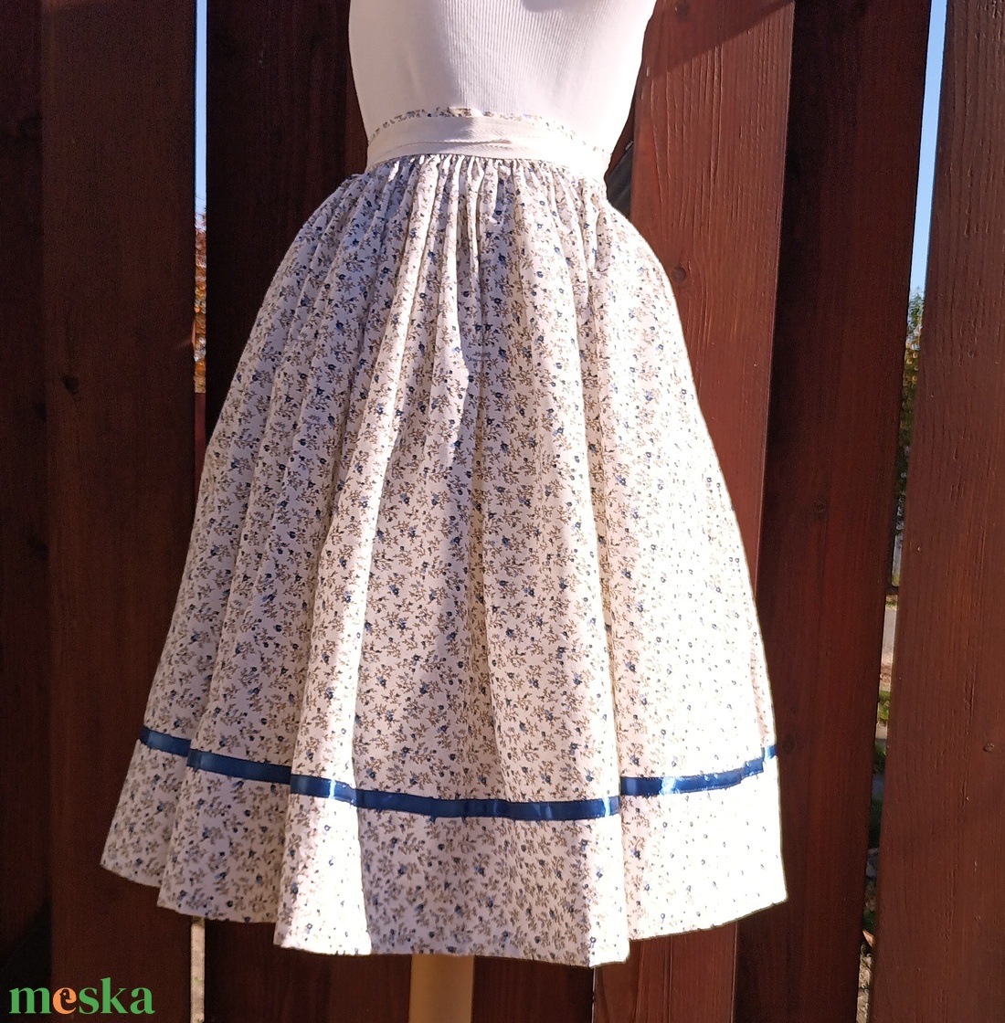 Néptáncos népi szoknya köténnyel - ruha & divat - női ruha - szoknya - Meska.hu