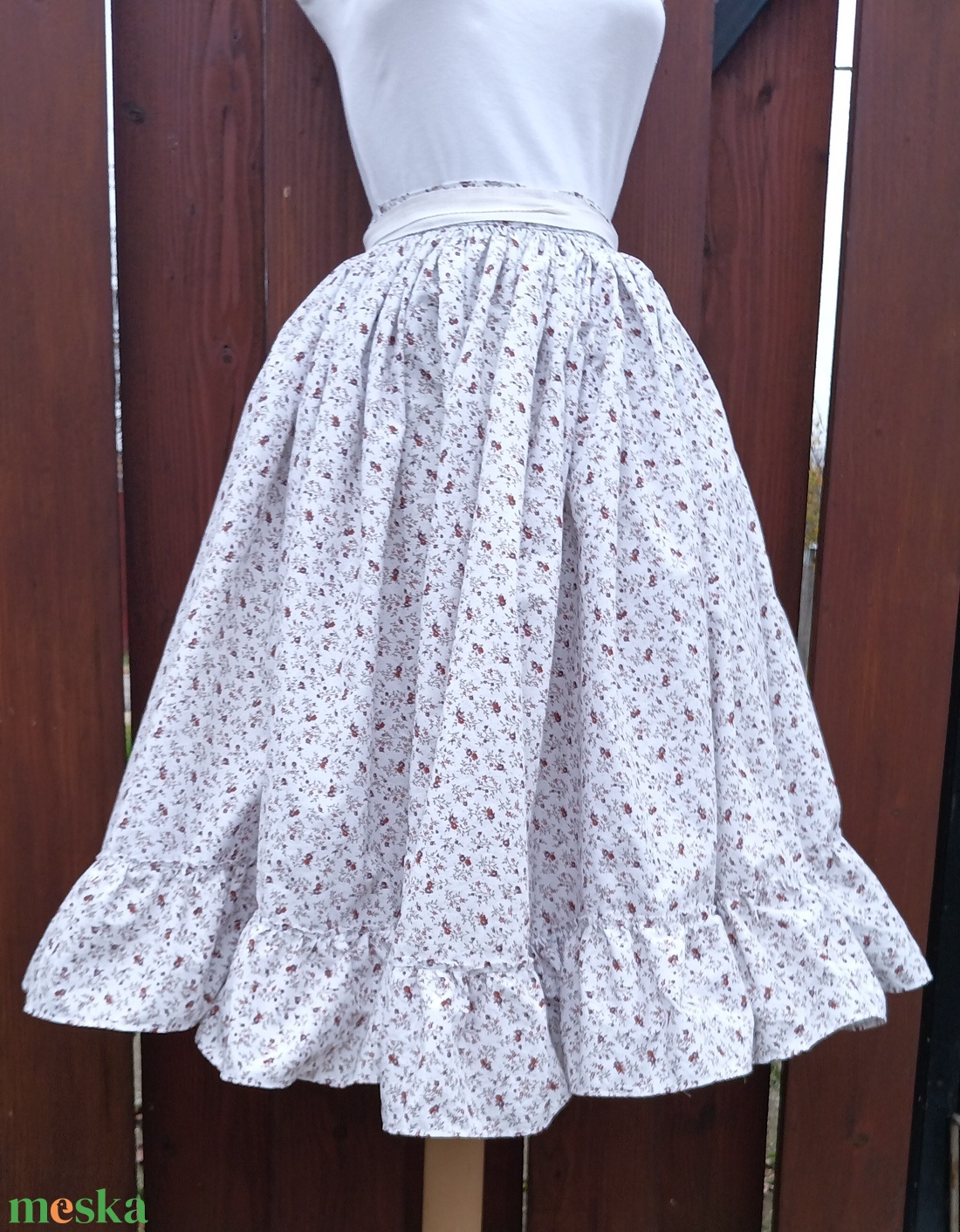 Néptáncos, népi pörgős szoknya fodorral - ruha & divat - női ruha - szoknya - Meska.hu