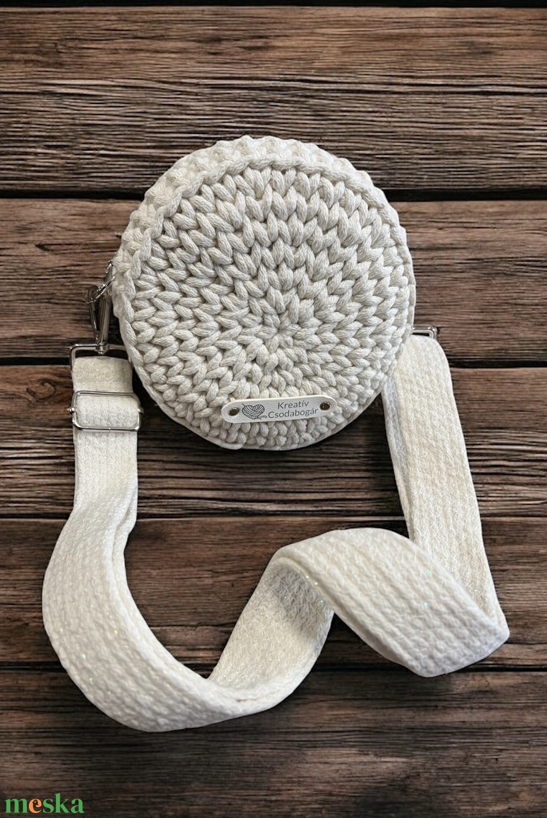 EKRÜ Csillogó - pici OREO  - táska & tok - kézitáska & válltáska - válltáska - Meska.hu