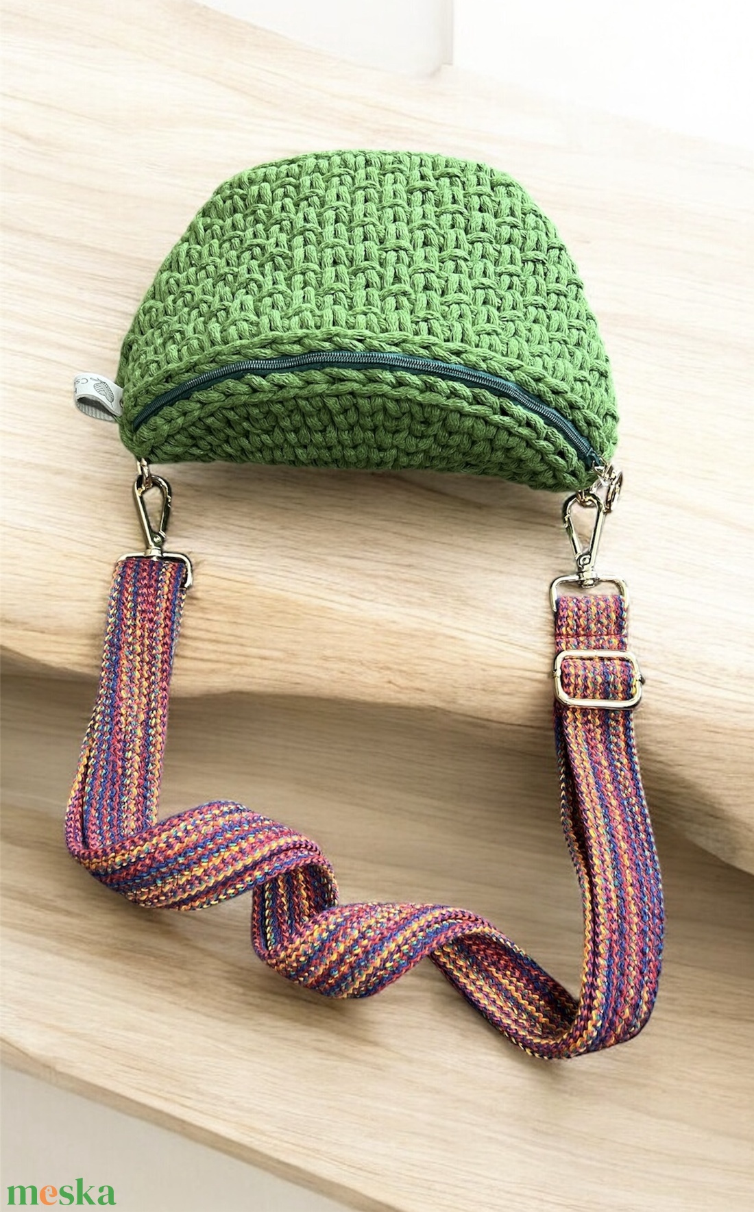 Zöld Cirmos - Övtáska  - táska & tok - kézitáska & válltáska - vállon átvethető táska - Meska.hu