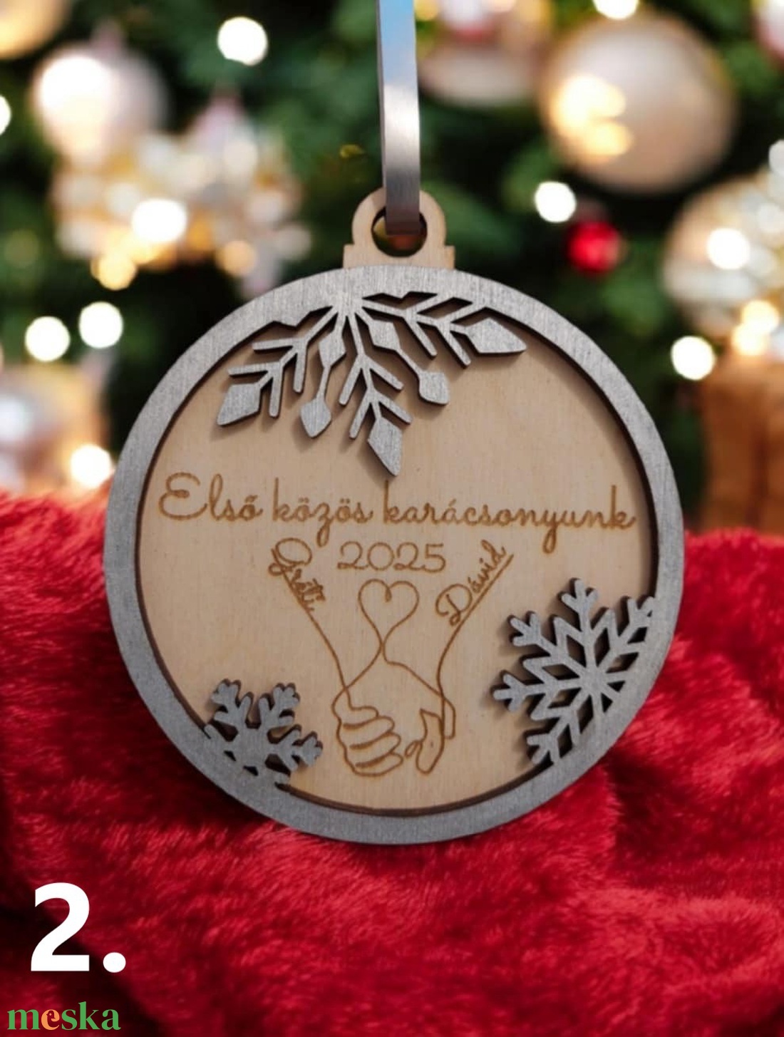 Első közös karácsonyunk  Személyre szabható karácsonyfadísz pároknak - karácsony - karácsonyi lakásdekoráció - karácsonyfadíszek - Meska.hu