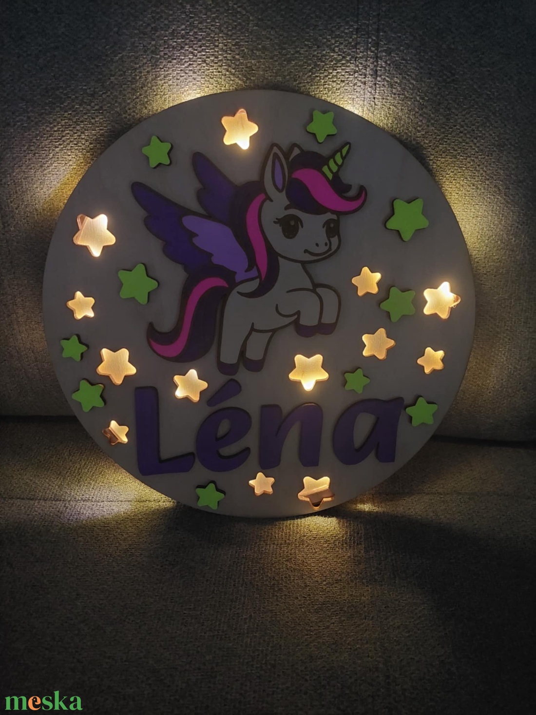 Unikornis éjjeli lámpa - otthon & életmód - babaszoba, gyerekszoba - babaszoba dekoráció - Meska.hu