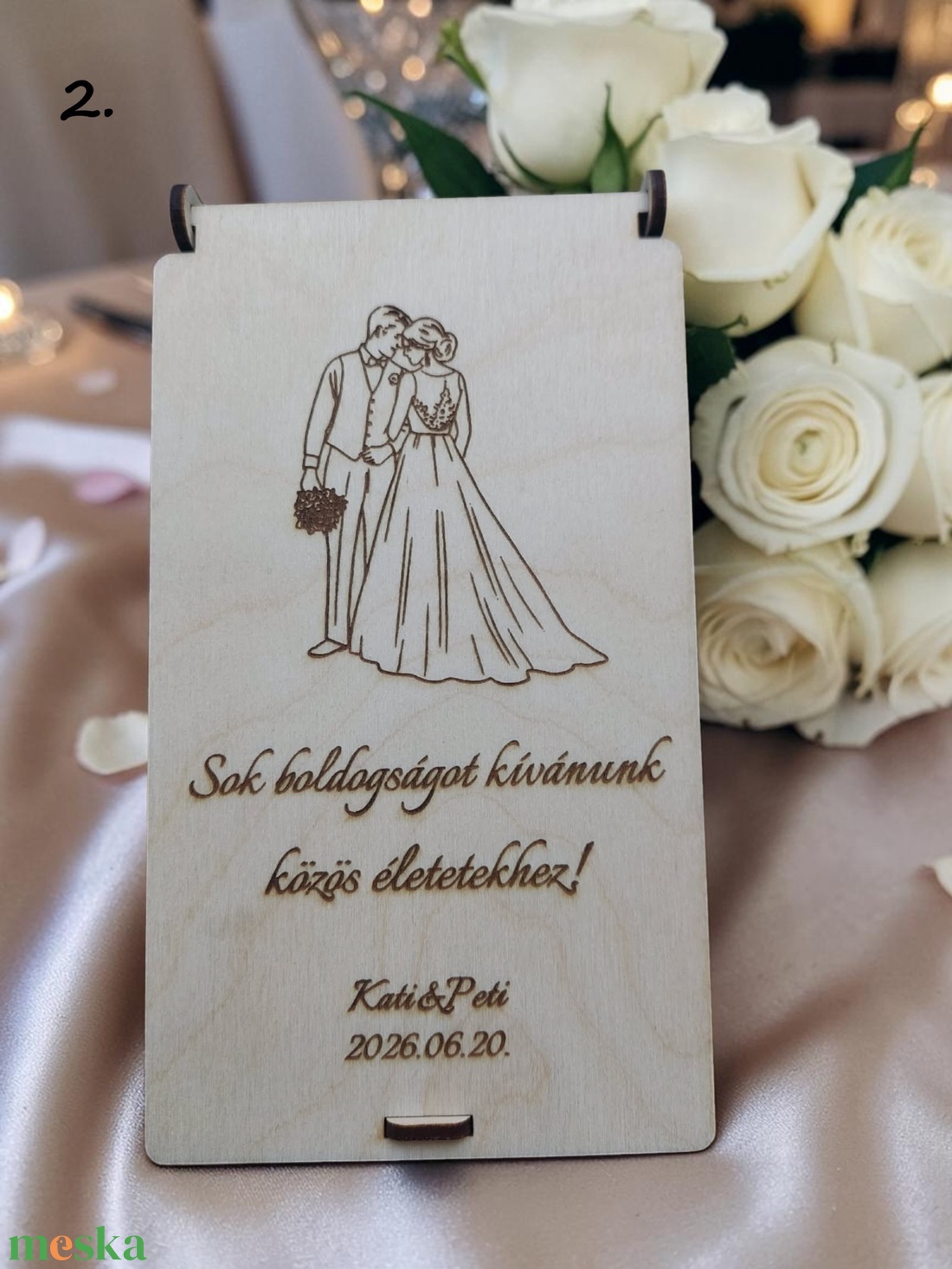 Esküvői pénzátadó doboz � egyedi gravírozással - esküvő - emlék & ajándék - nászajándék - esküvői pénzátadó boríték, kártya - Meska.hu