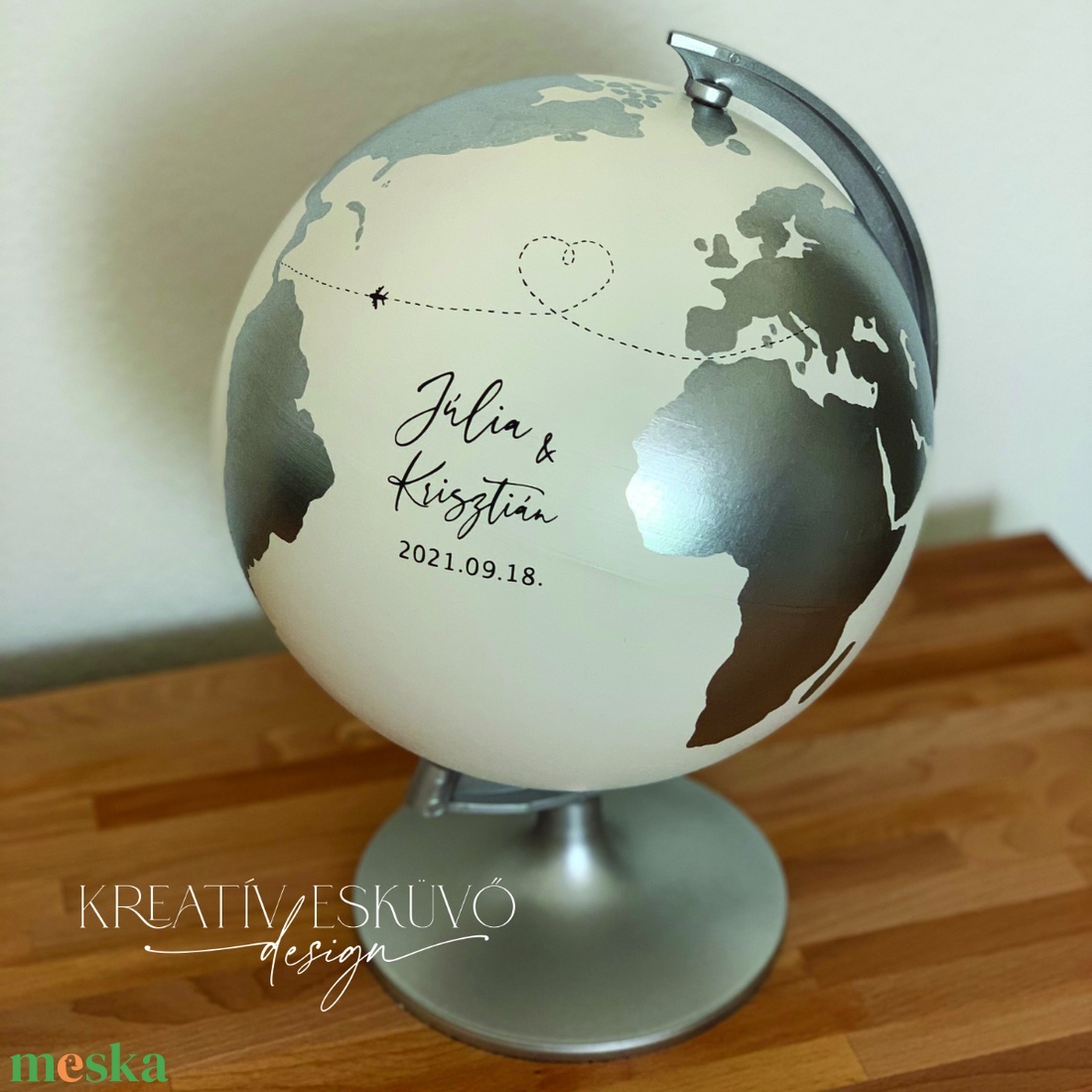 Esküvői földgömb - esküvő - dekoráció - asztaldísz - Meska.hu