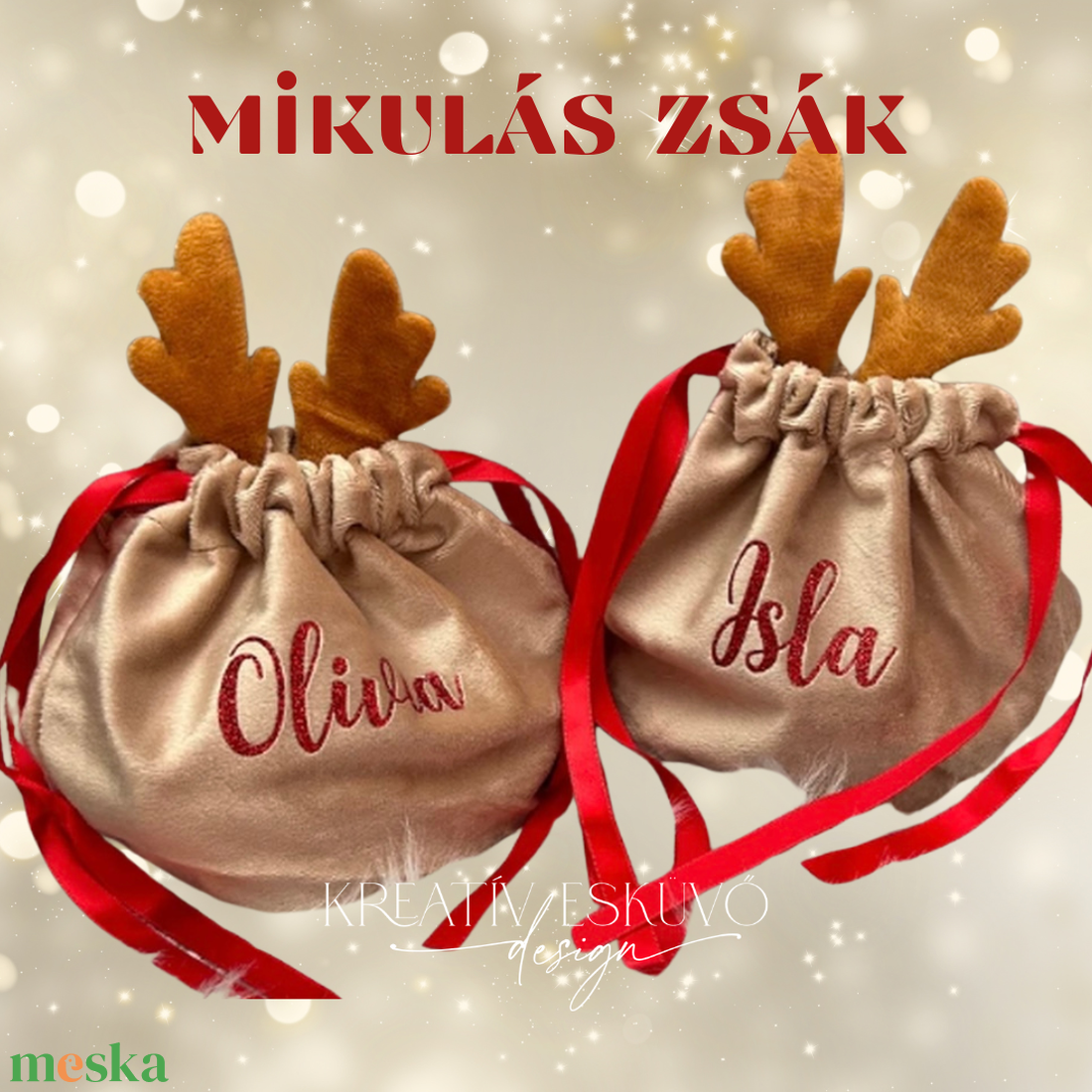 Bársony rénszarvasos mikulás zsák - névre szóló, feliratozott, neves - karácsony - mikulás - mikulás zsák - Meska.hu Bársony rénszarvasos mikulás zsák - névre szóló, feliratozott, neves - karácsony - mikulás - mikulás zsák - Meska.hu