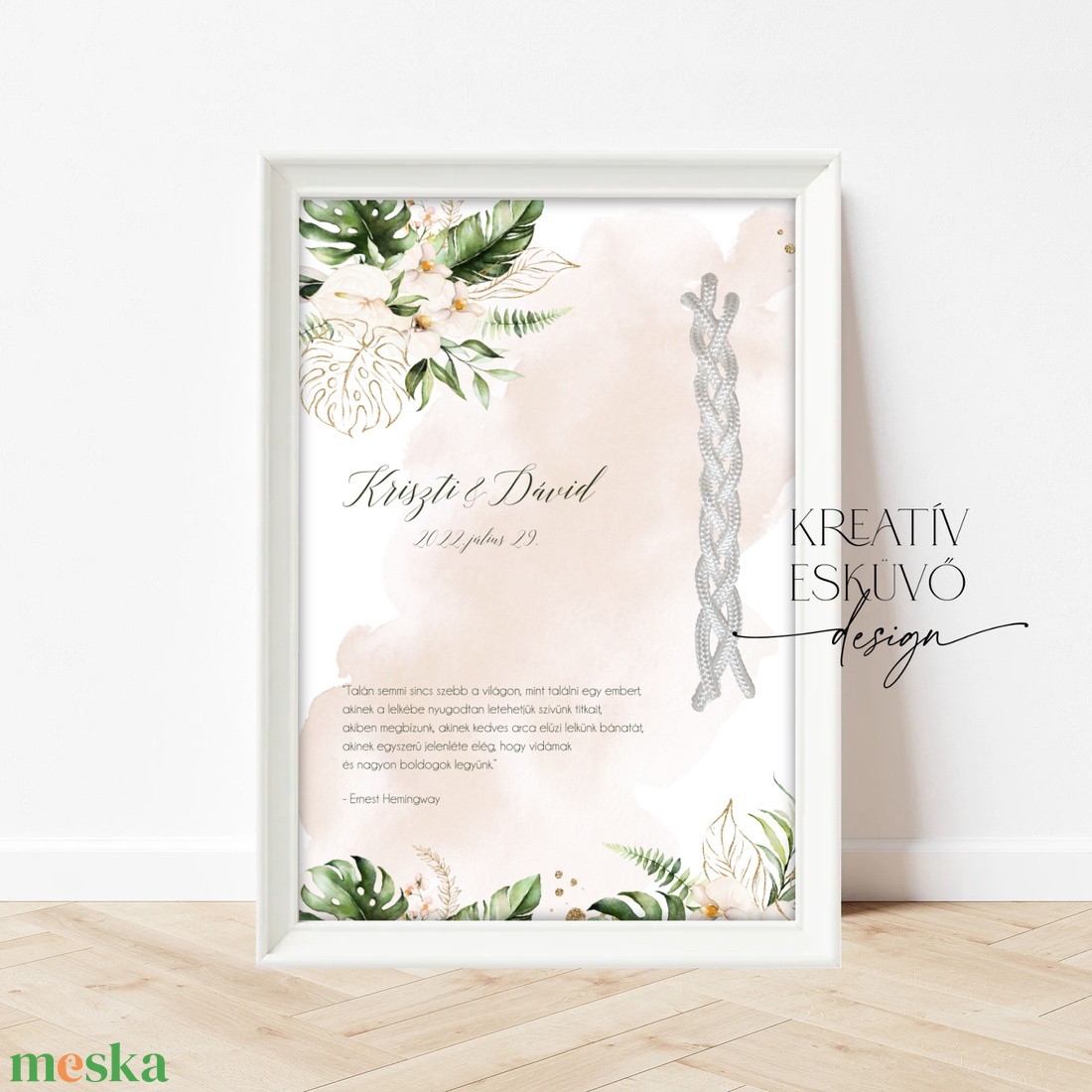 Kötélceremónia tábla - tropical, trópusi, monstera - esküvő - dekoráció - helyszíni dekor - Meska.hu Kötélceremónia tábla - tropical, trópusi, monstera - esküvő - dekoráció - helyszíni dekor - Meska.hu