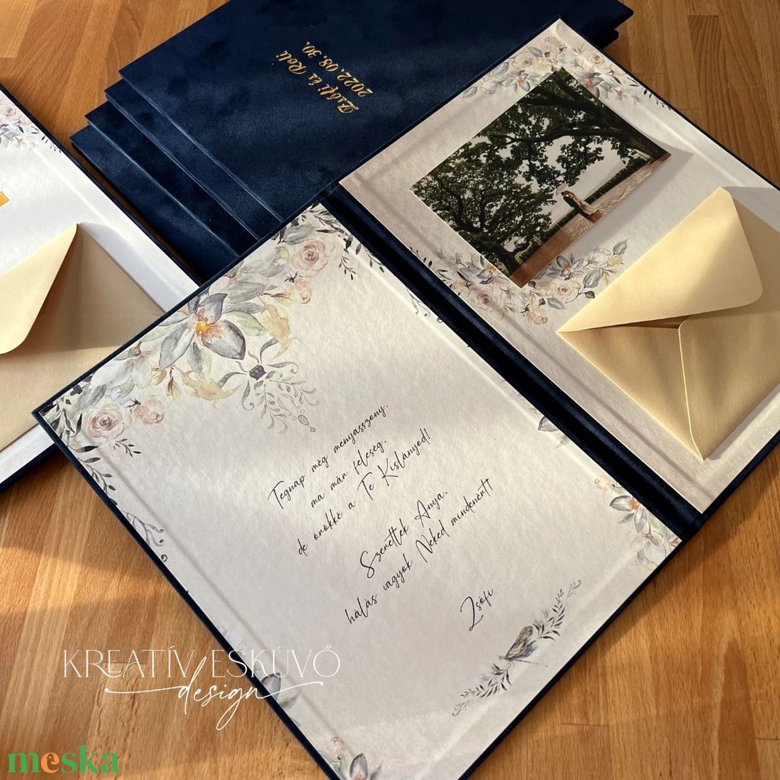 Egyedi szülőköszöntő ajándék - mappa - utalvány átadó - levél - esküvő - emlék & ajándék - szülőköszöntő ajándék - Meska.hu