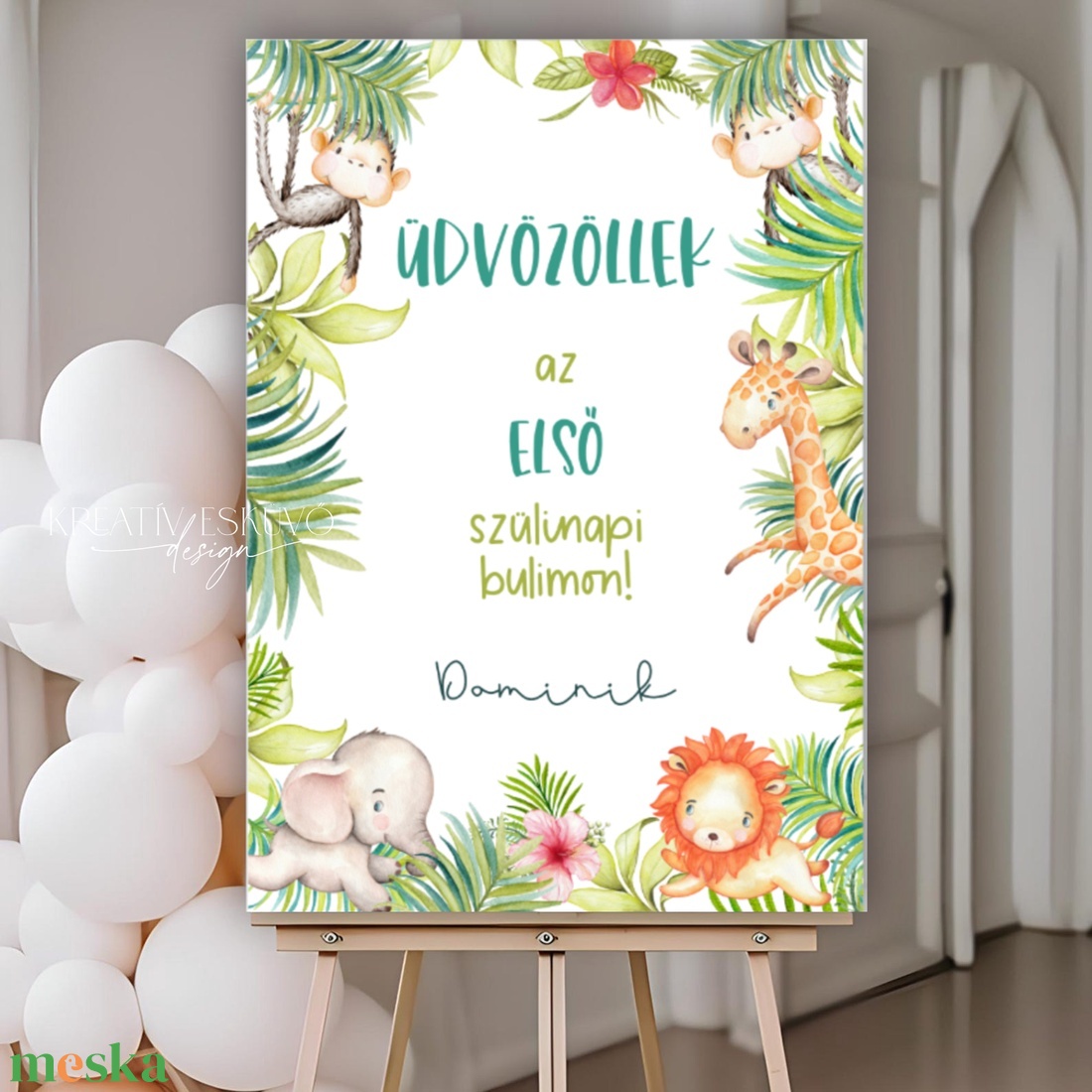 SAFARI 2 SZÜLINAPI KÖSZÖNTŐ TÁBLA � WELCOME TÁBLA � ÜDVÖZLŐ TÁBLA � GRAFIKUS KÖSZÖNTŐ TÁBLA SZÜLINAPRA - baba - mama - babaemlékek - babanapló - Meska.hu