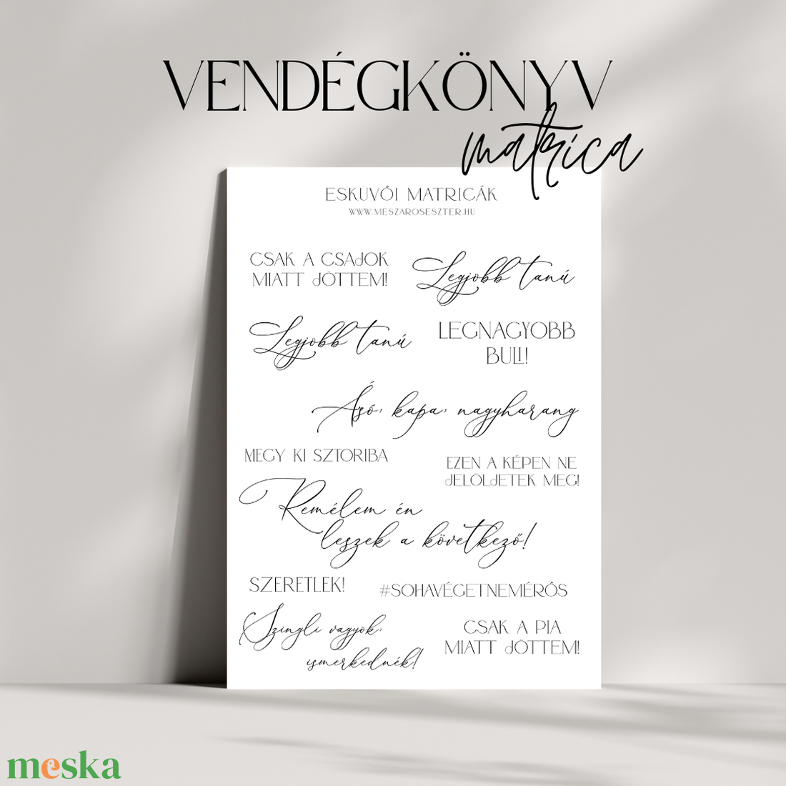 Matrica vendégkönyvhöz �  feliratos matricák esküvőre � esküvői matricák � jókívánságok - esküvő - emlék & ajándék - vendégkönyv - Meska.hu