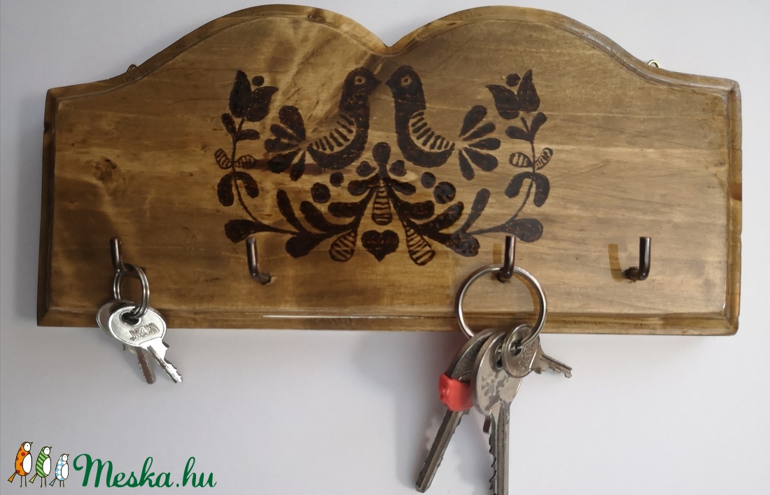 Fali kulcstartó tulipános mintával (kicsi) - otthon & életmód - bútor - Meska.hu Fali kulcstartó tulipános mintával (kicsi) - otthon & életmód - bútor - Meska.hu