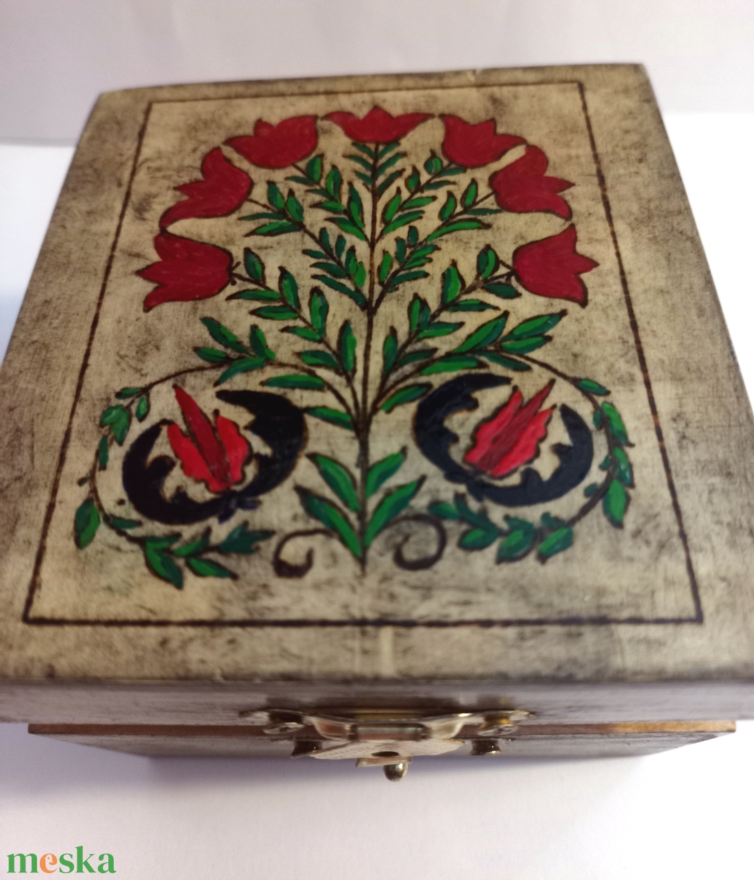 Antikolt tulipános ajándékdoboz (szürkés) - otthon & életmód - dekoráció - asztal és polc dekoráció - díszdoboz - Meska.hu Antikolt tulipános ajándékdoboz (szürkés) - otthon & életmód - dekoráció - asztal és polc dekoráció - díszdoboz - Meska.hu