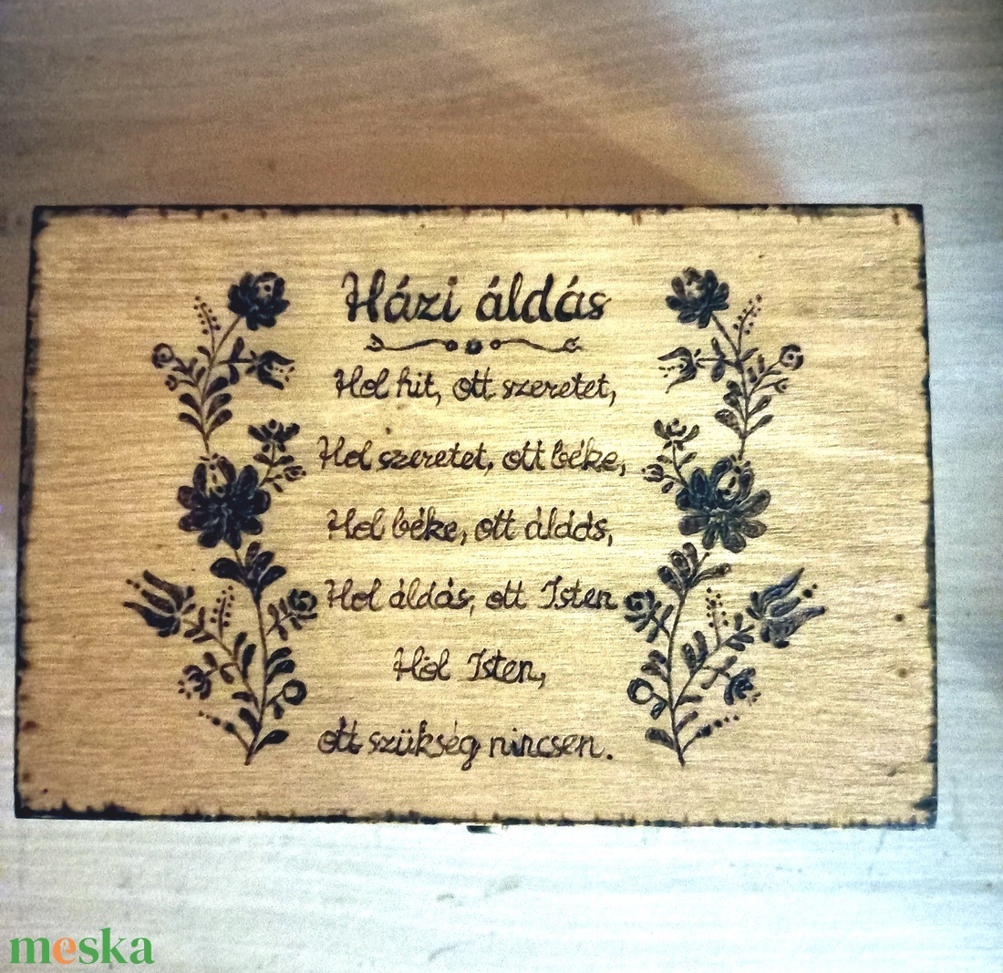 Házi Áldás ajándékdoboz (kicsi festett)  - otthon & életmód - dekoráció - asztal és polc dekoráció - díszdoboz - Meska.hu