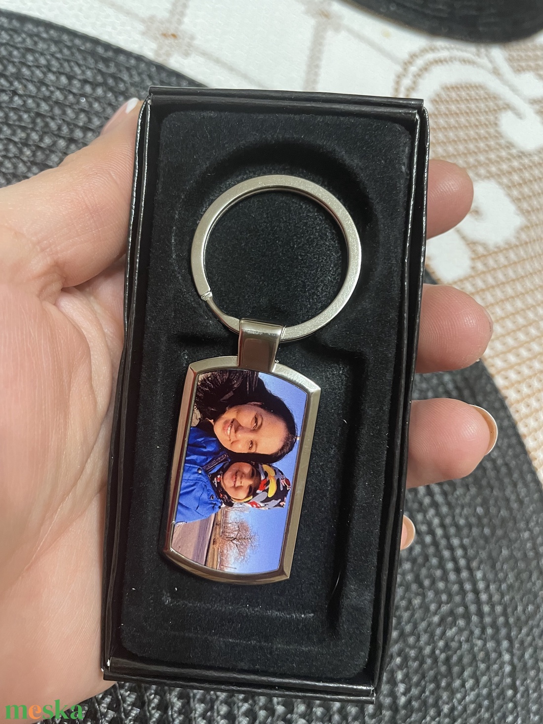 Fém kulcstartó egyedi képpel, téglalap alakú - táska & tok - kulcstartó & táskadísz - kulcstartó - Meska.hu