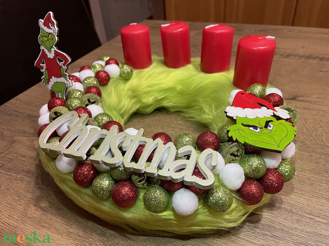 Grincs adventi koszorú - karácsony - adventi díszek - adventi koszorú - Meska.hu Grincs adventi koszorú - karácsony - adventi díszek - adventi koszorú - Meska.hu
