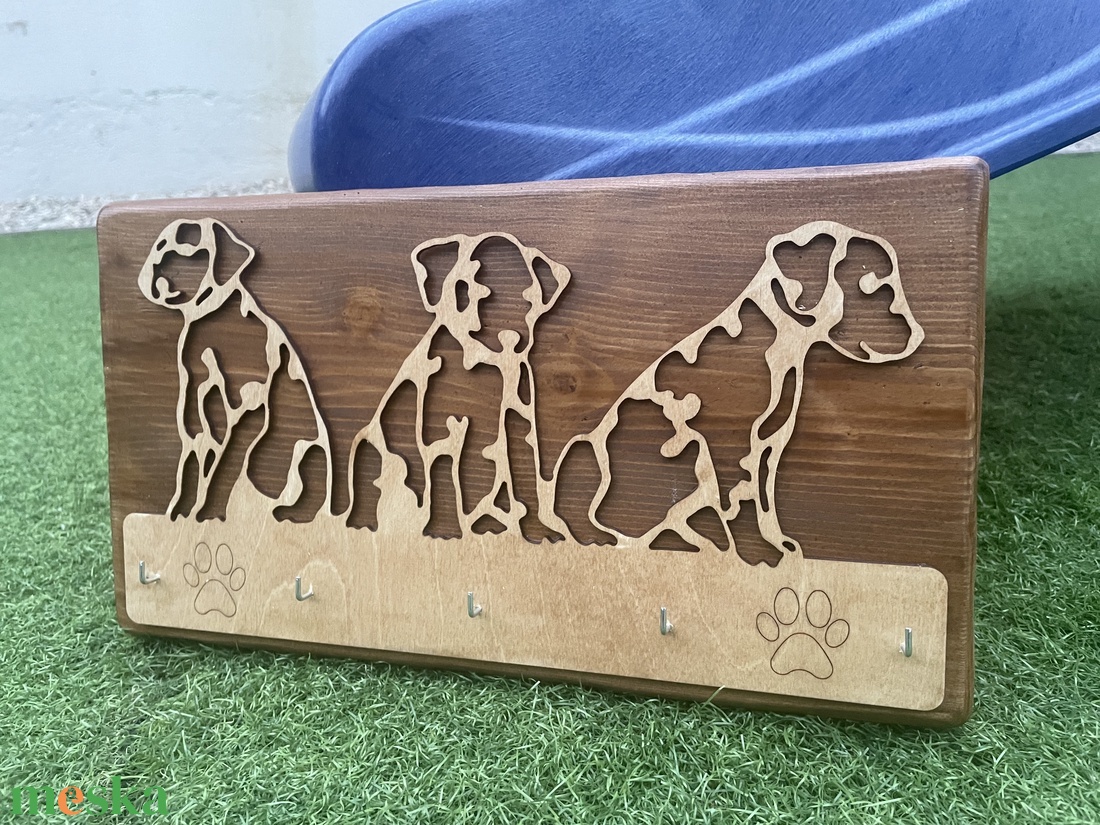 Kutyás fali kulcstartó - otthon & életmód - dekoráció - fali és függő dekoráció - fali kulcstartó - Meska.hu