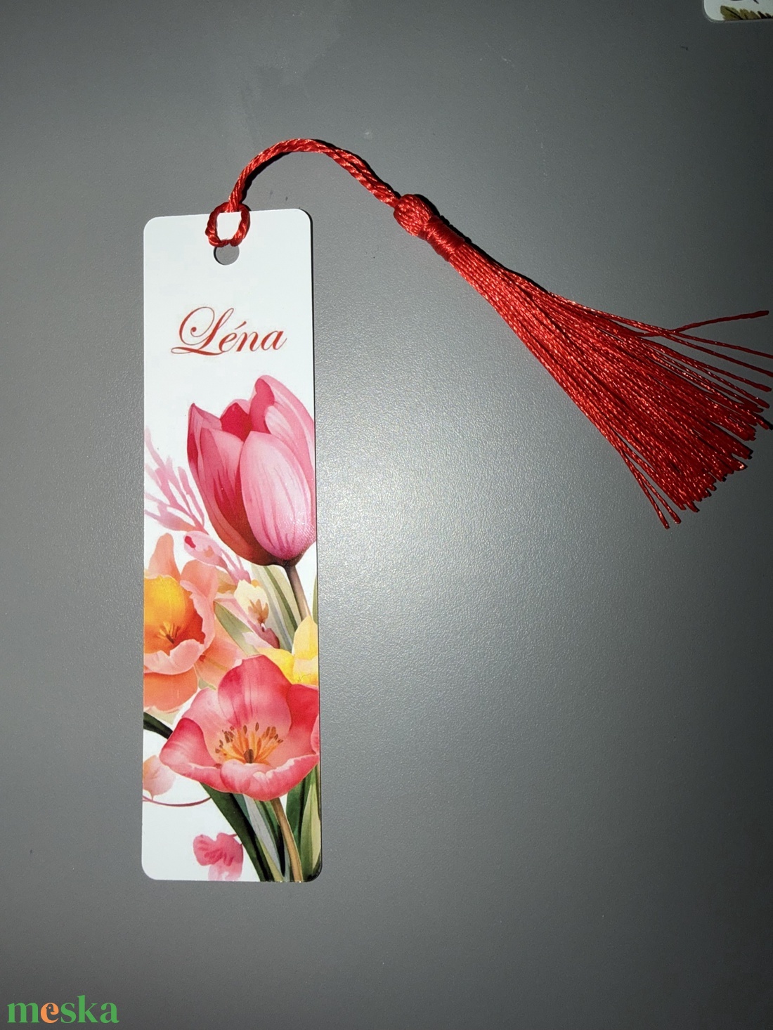 Névre szóló fém könyvjelző névnapra,  nőnapra születésnapra - könyv & zene - könyvjelző - Meska.hu