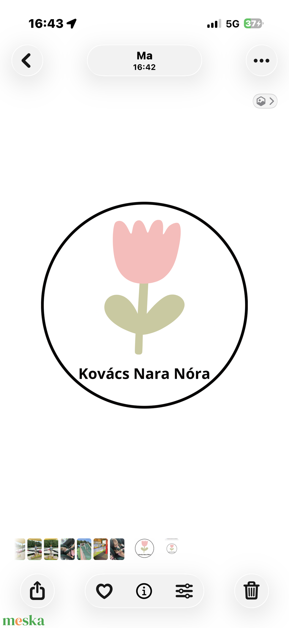     Egyedi ovis jel névvel Vasalható textil matrica - játék & sport - ovis felszerelés - óvodai jelek - Meska.hu