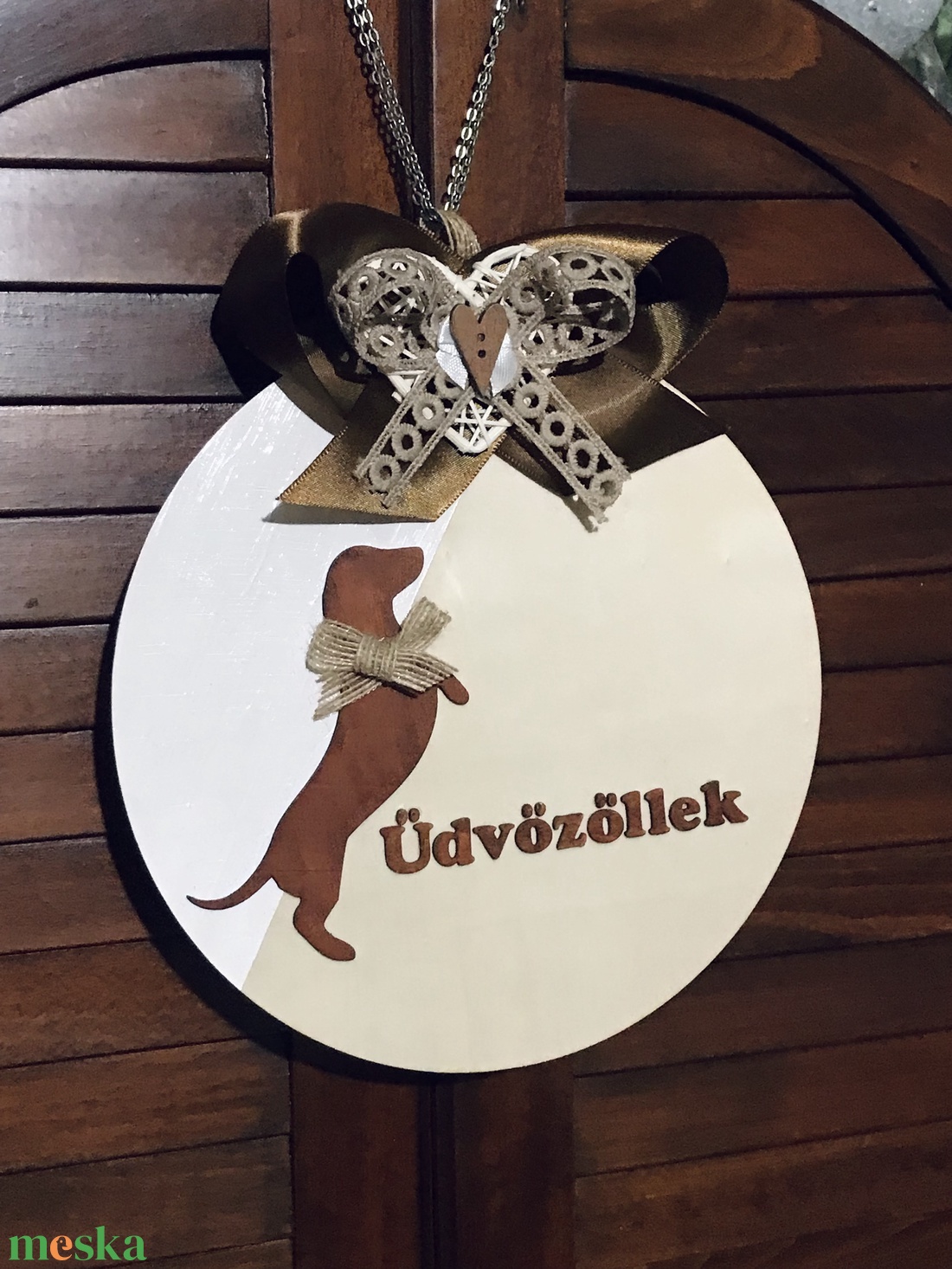 Üdvözöllek Tacsi ajtódísz -  - Meska.hu