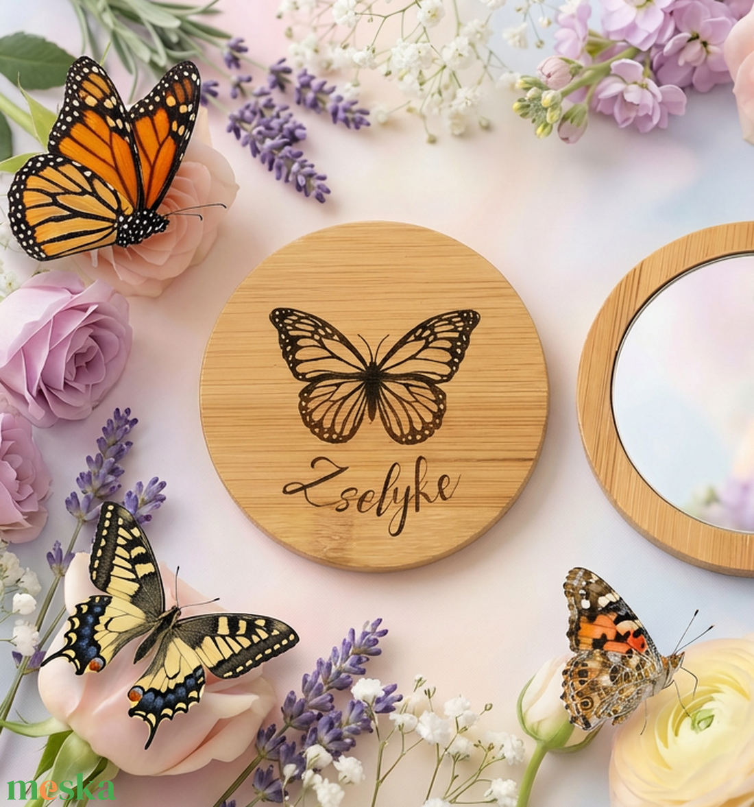 Gravírozott tükör  - otthon & életmód - dekoráció - tükör - Meska.hu