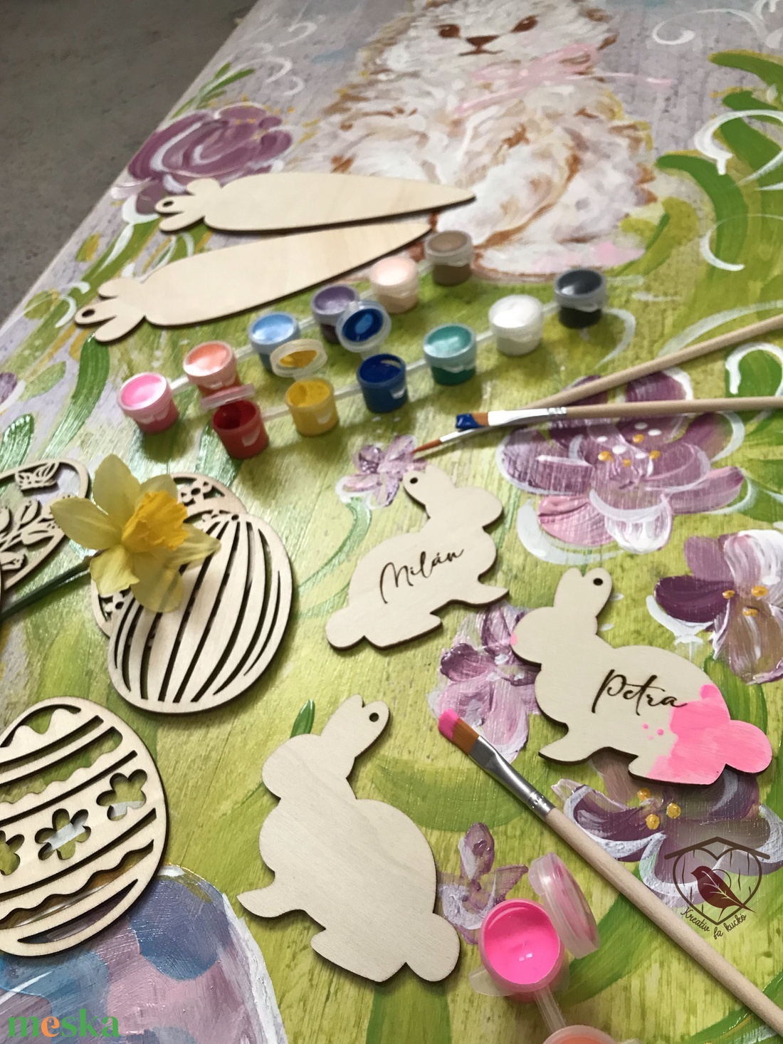 Húsvéti kifestő - ünnepi díszek, dekorációk - húsvéti díszek és dekorációk - húsvéti tojásfadíszek - Meska.hu