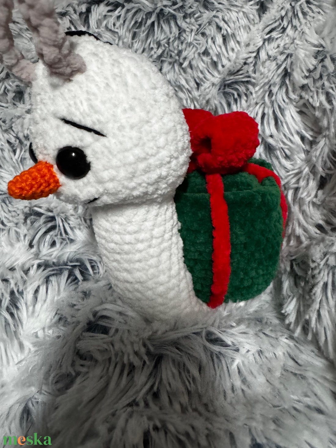 Ajándék Csigusz  a karácsonyi meglepetések futára - játék & sport - plüssállat & játékfigura - plüss mesefigurák - Meska.hu