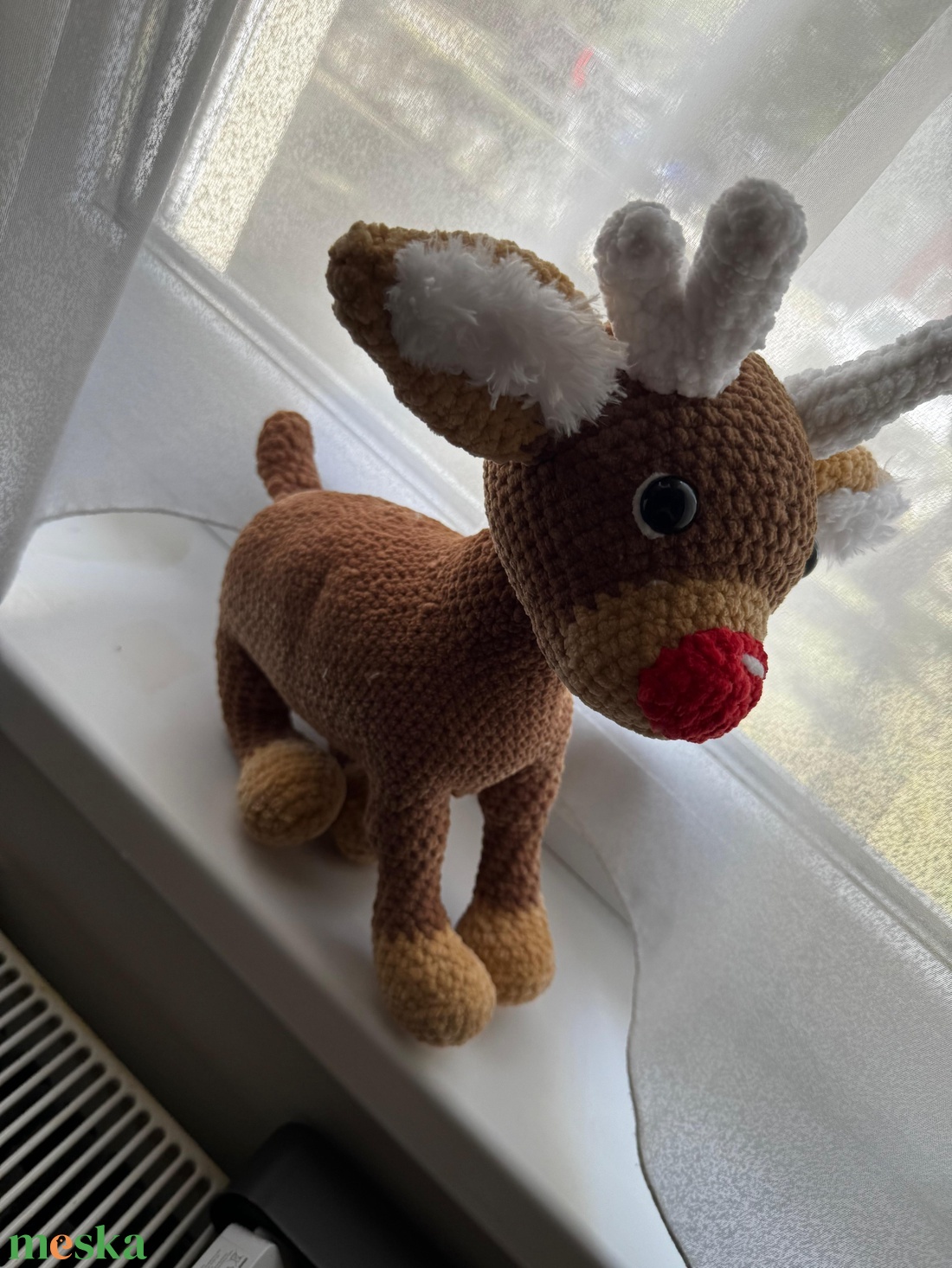 Rudi  a karácsony legfényesebb szíve - játék & sport - plüssállat & játékfigura - plüss mesefigurák - Meska.hu