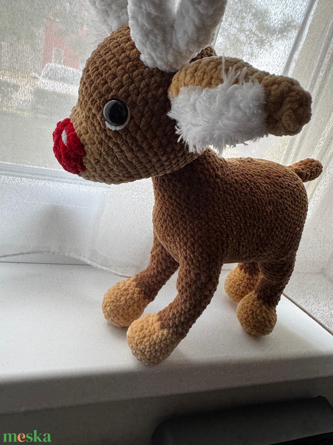 Rudi  a karácsony legfényesebb szíve - játék & sport - plüssállat & játékfigura - plüss mesefigurák - Meska.hu