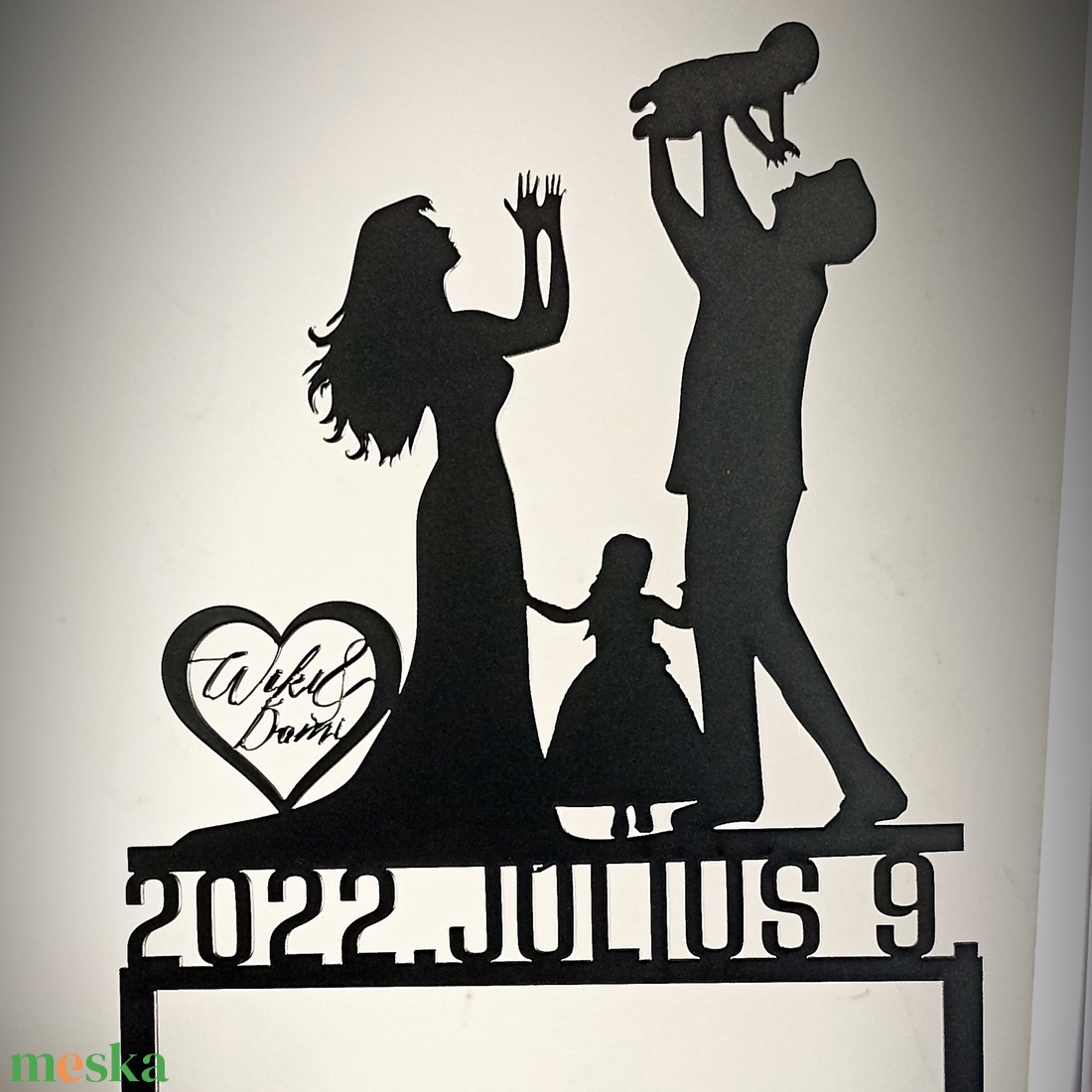 Esküvői nászpár tortadísz gyerekekkel - esküvő - dekoráció - sütidísz - Meska.hu