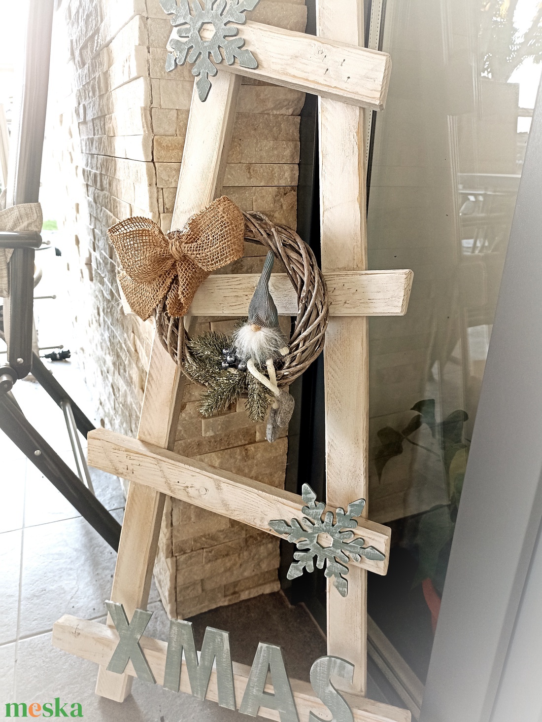Téli bejárati ajtó dekor - karácsony - karácsonyi lakásdekoráció - karácsonyi lakásdíszek - Meska.hu