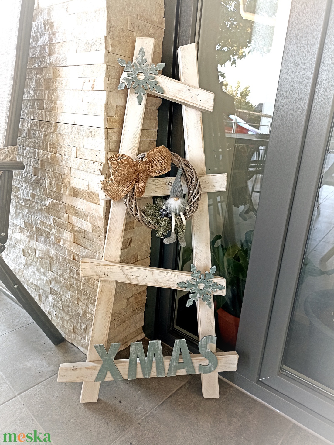 Téli bejárati ajtó dekor - karácsony - karácsonyi lakásdekoráció - karácsonyi lakásdíszek - Meska.hu