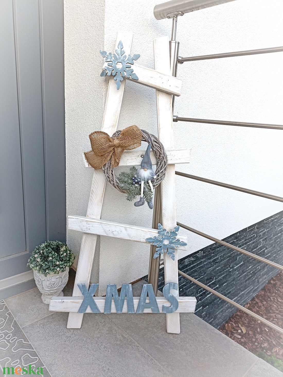 Téli bejárati ajtó dekor - karácsony - karácsonyi lakásdekoráció - karácsonyi lakásdíszek - Meska.hu