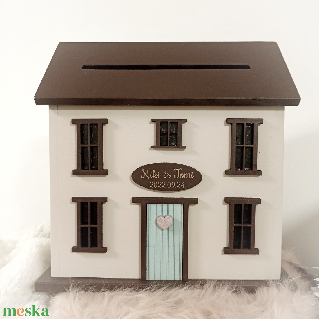 Esküvői pénzgyűjtő házikó - esküvő - emlék & ajándék - doboz - Meska.hu