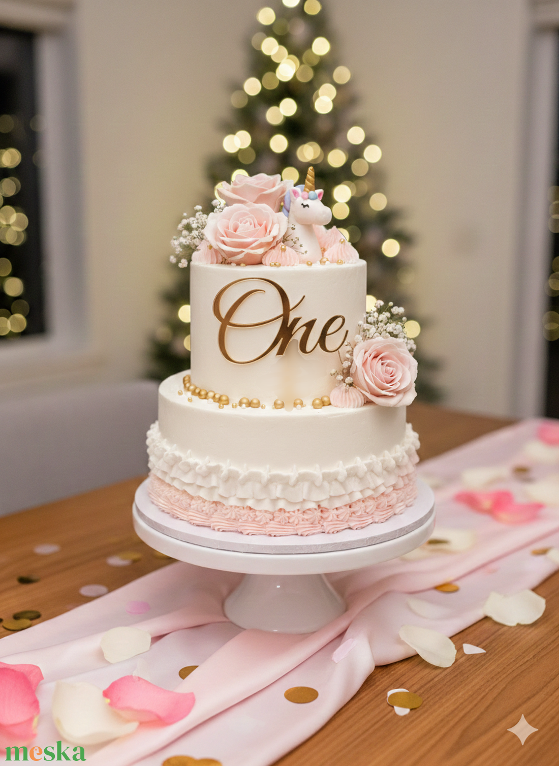 One szülinapi tortadísz  - otthon & életmód - konyhafelszerelés, tálalás - sütés, főzés - sütidísz - Meska.hu