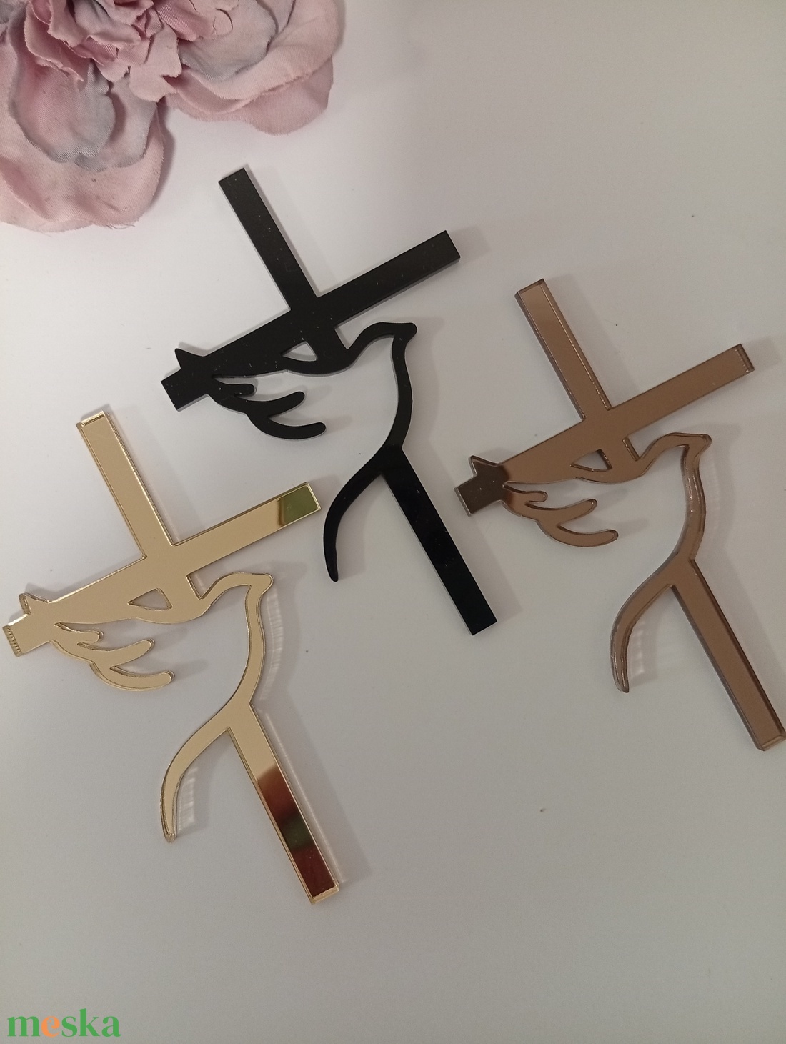 Kereszt tortára galamb - esküvő - dekoráció - sütidísz - Meska.hu