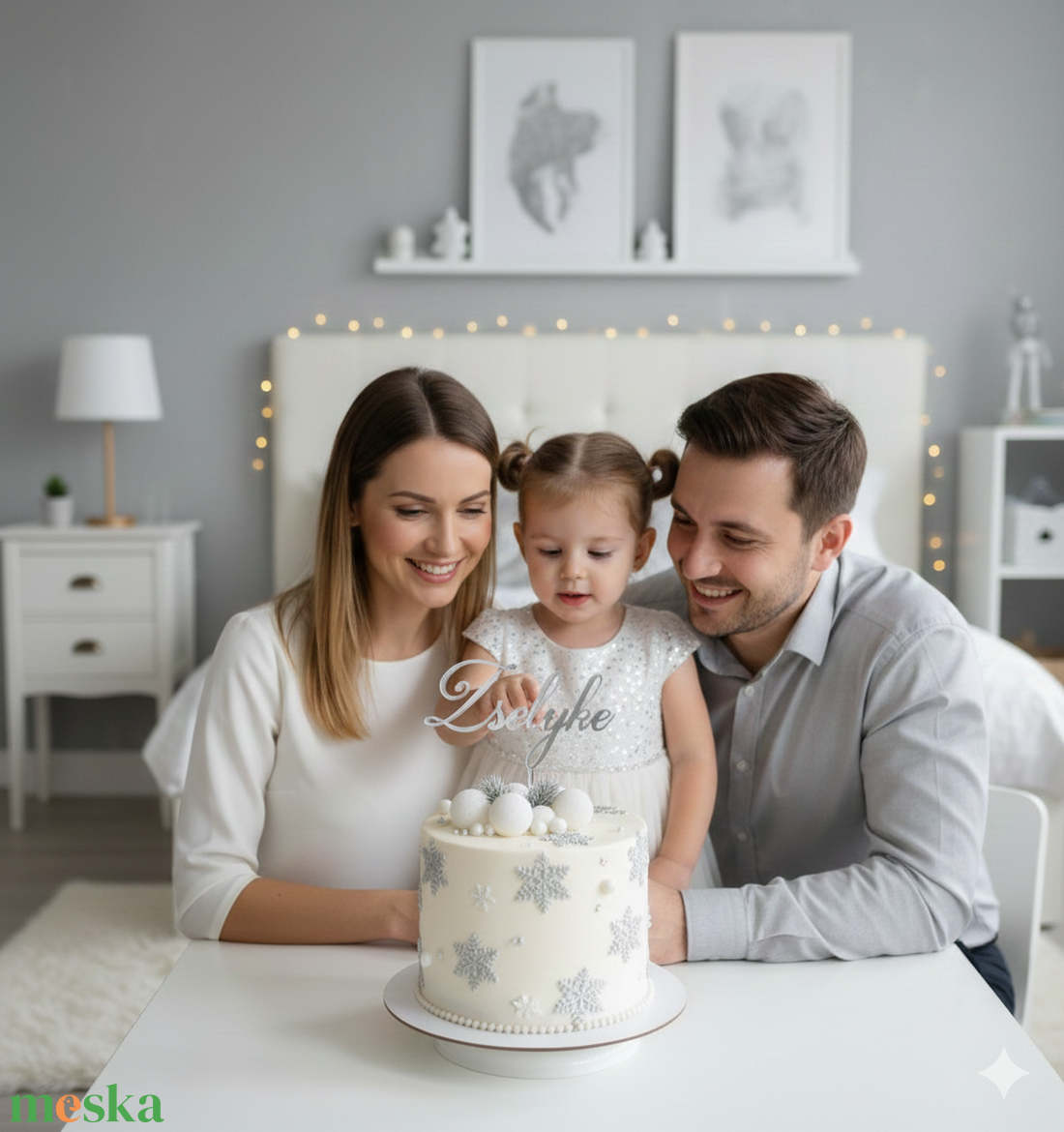 Neves tortadísz írott - otthon & életmód - konyhafelszerelés, tálalás - sütés, főzés - sütidísz - Meska.hu