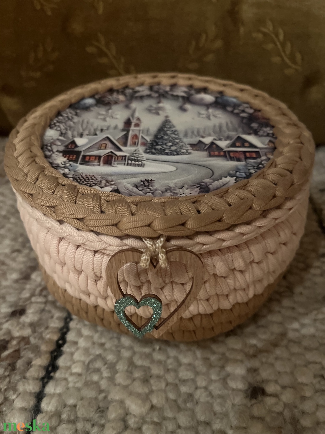Horgolt fedeles kosárka. - otthon & életmód - tárolás & rendszerezés - tárolókosár - Meska.hu