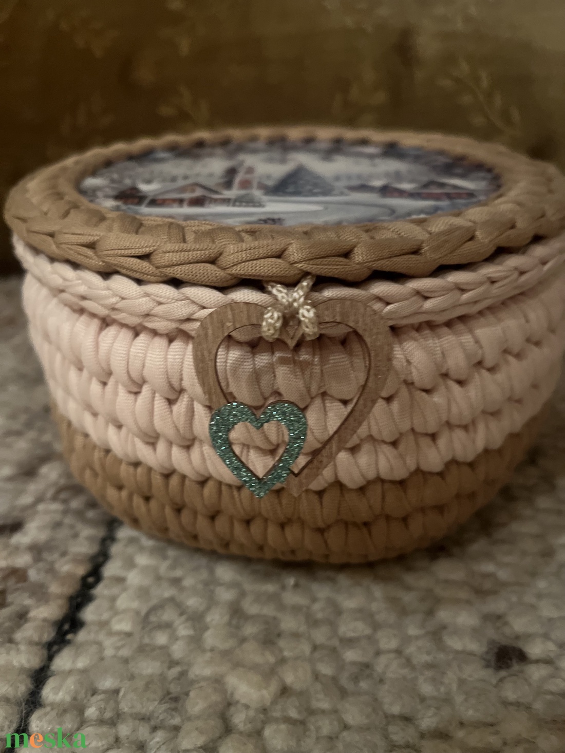 Horgolt fedeles kosárka. - otthon & életmód - tárolás & rendszerezés - tárolókosár - Meska.hu