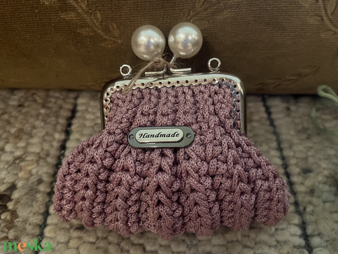 Horgolt pénztárca. - táska & tok - pénztárca & más tok - aprópénztartó - Meska.hu