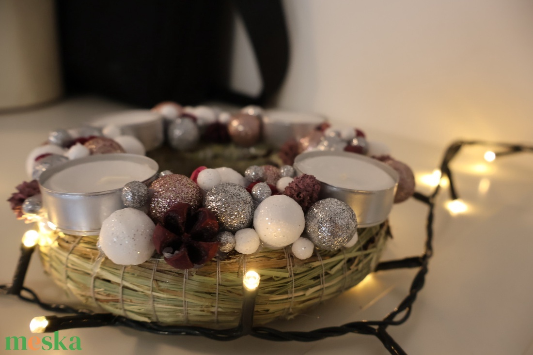 Kézműves Adventi koszorú - karácsony - adventi díszek - adventi koszorú - Meska.hu