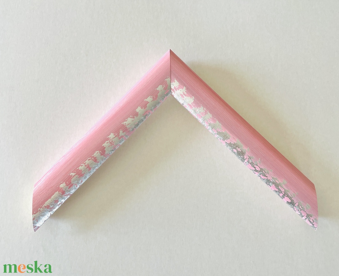 Silver-Blush Elegance Kézzel festett, aranyfüstös képkeret - otthon & életmód - dekoráció - kép & falikép - képkeret - Meska.hu