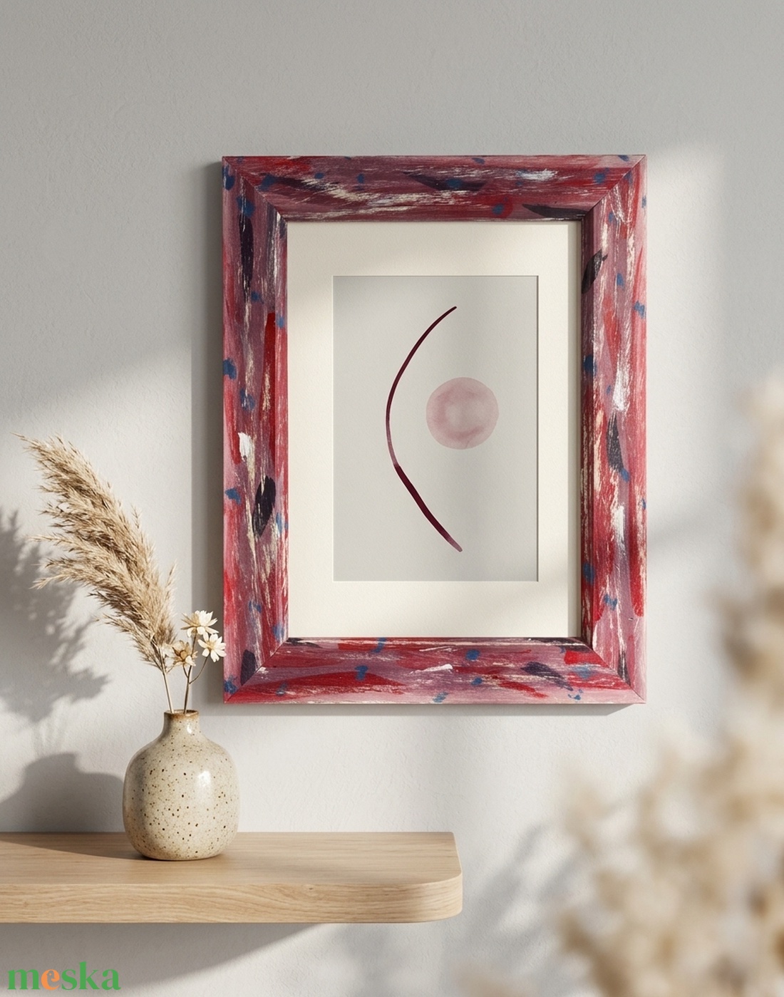 Artistic Expression� Egyedileg kézzel festett, absztrakt mintás fa képkeret - otthon & életmód - dekoráció - kép & falikép - képkeret - Meska.hu